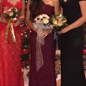 MAROON prom/formal dress